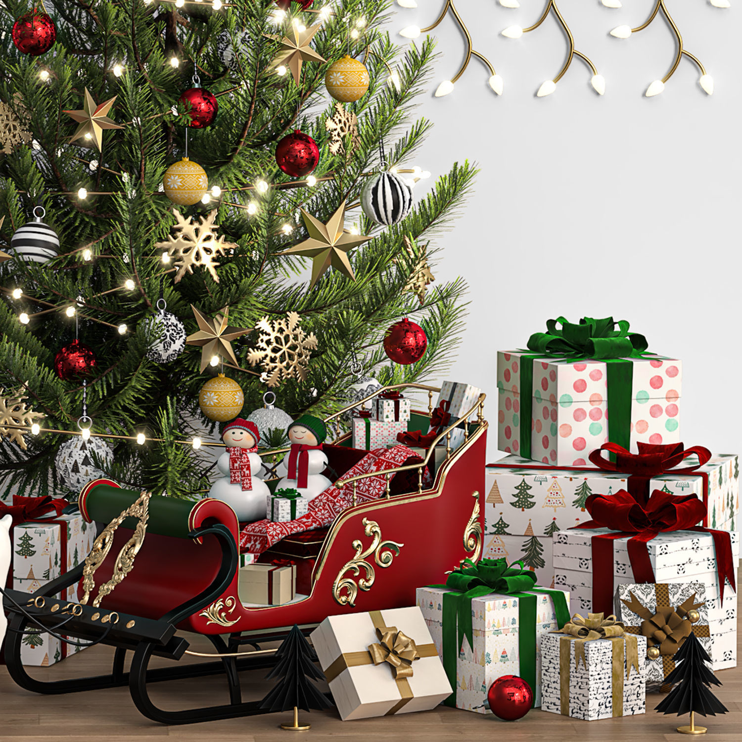 Christmas tree 04 3D model_4