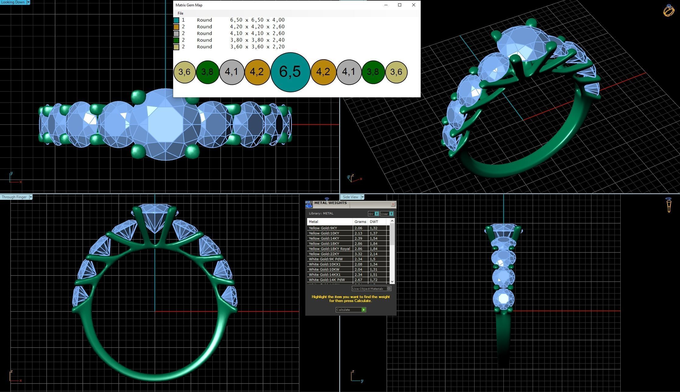 Round stone diamond ring engagament 3D print model_7