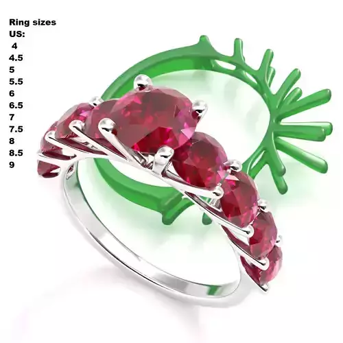 Round stone diamond ring engagament 3D print model