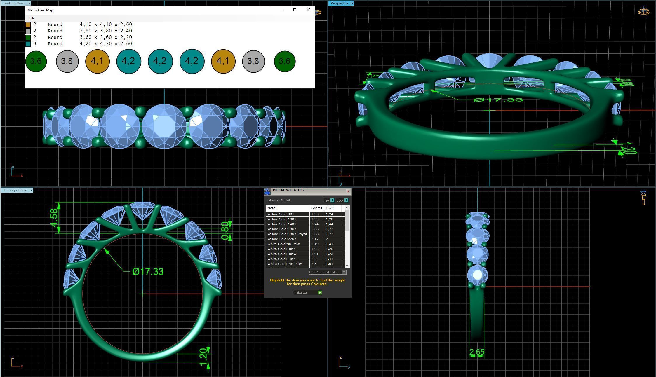 Round stone diamond ring engagament 3D print model_8