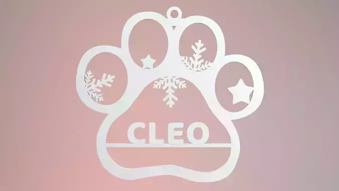 Pet Christmas Ornament Cleo 3D print 3D print model