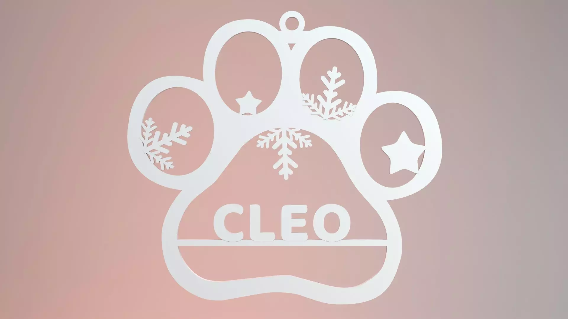 Pet Christmas Ornament Cleo 3D print 3D print model_0