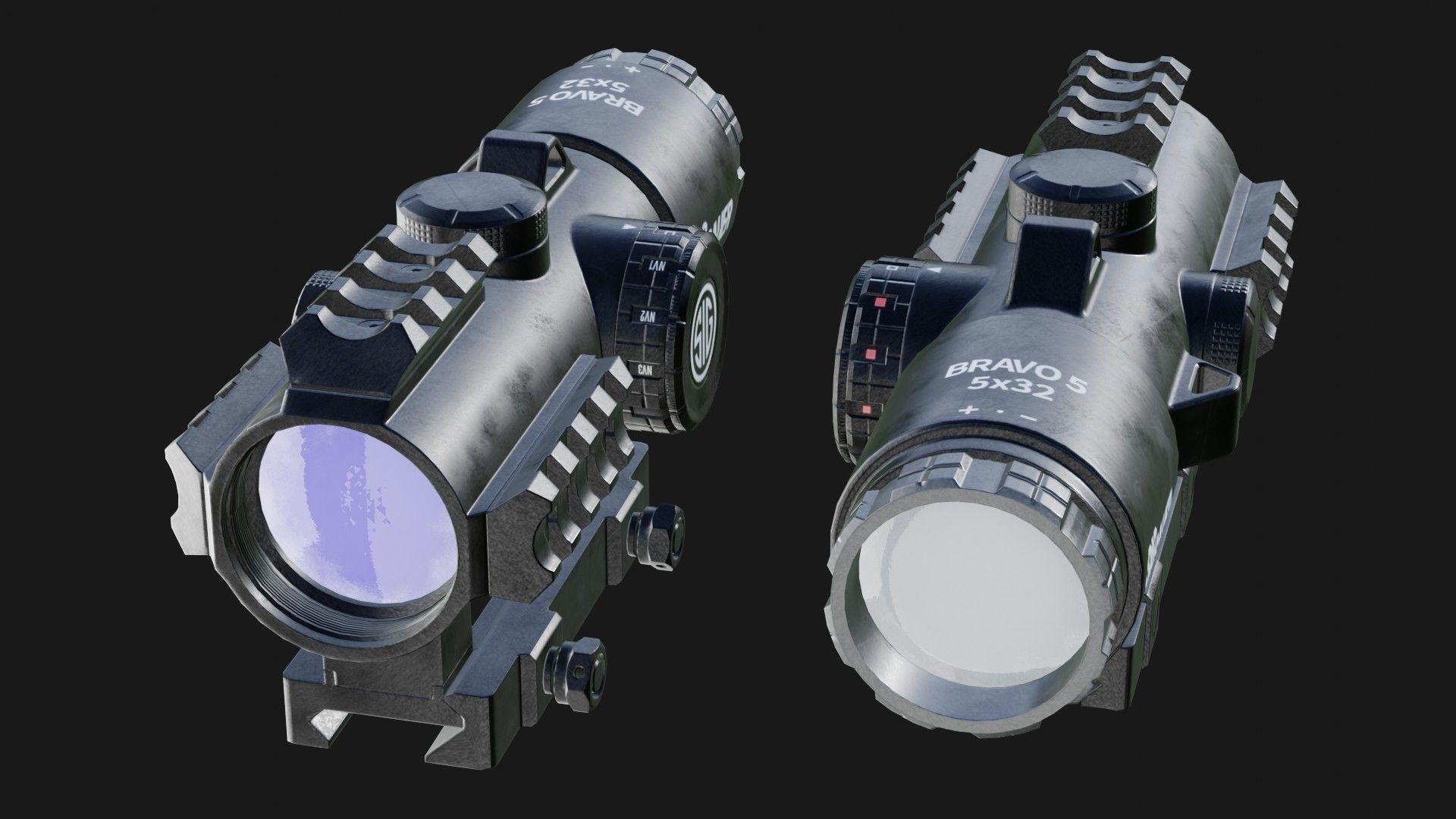 SIG SAUER BRAVO 5 Low-poly 3D model_2