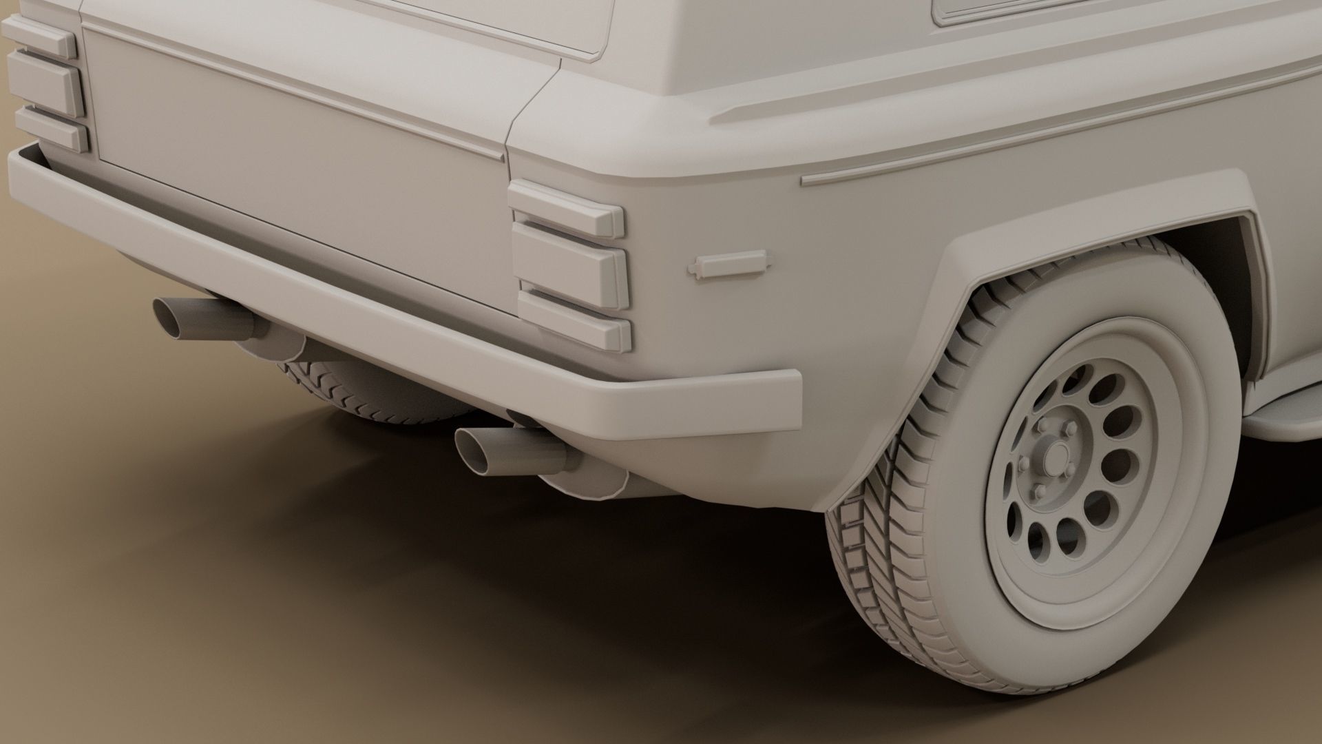 70s generic SUV Low-poly 3D model_17
