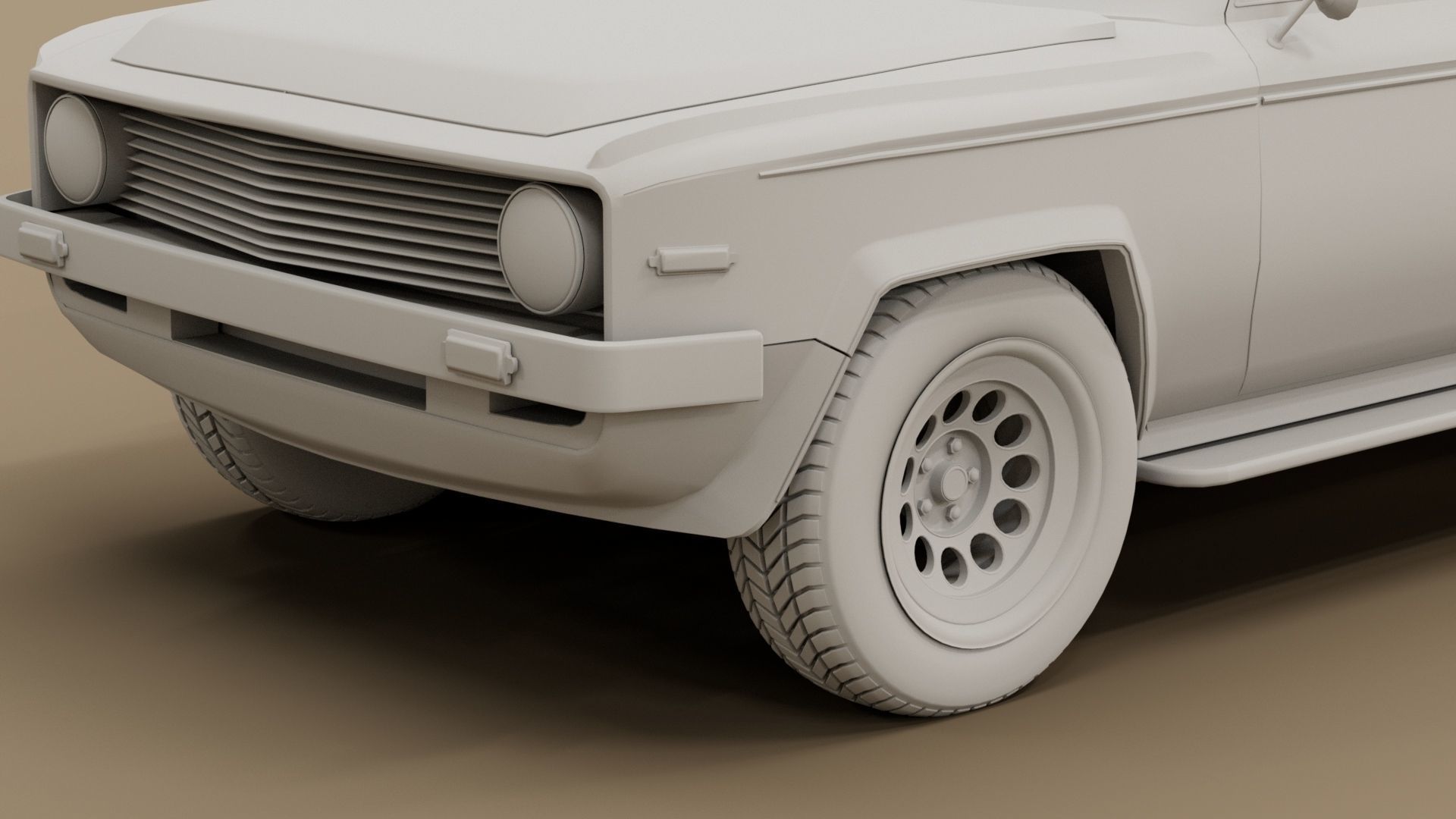 70s generic SUV Low-poly 3D model_18
