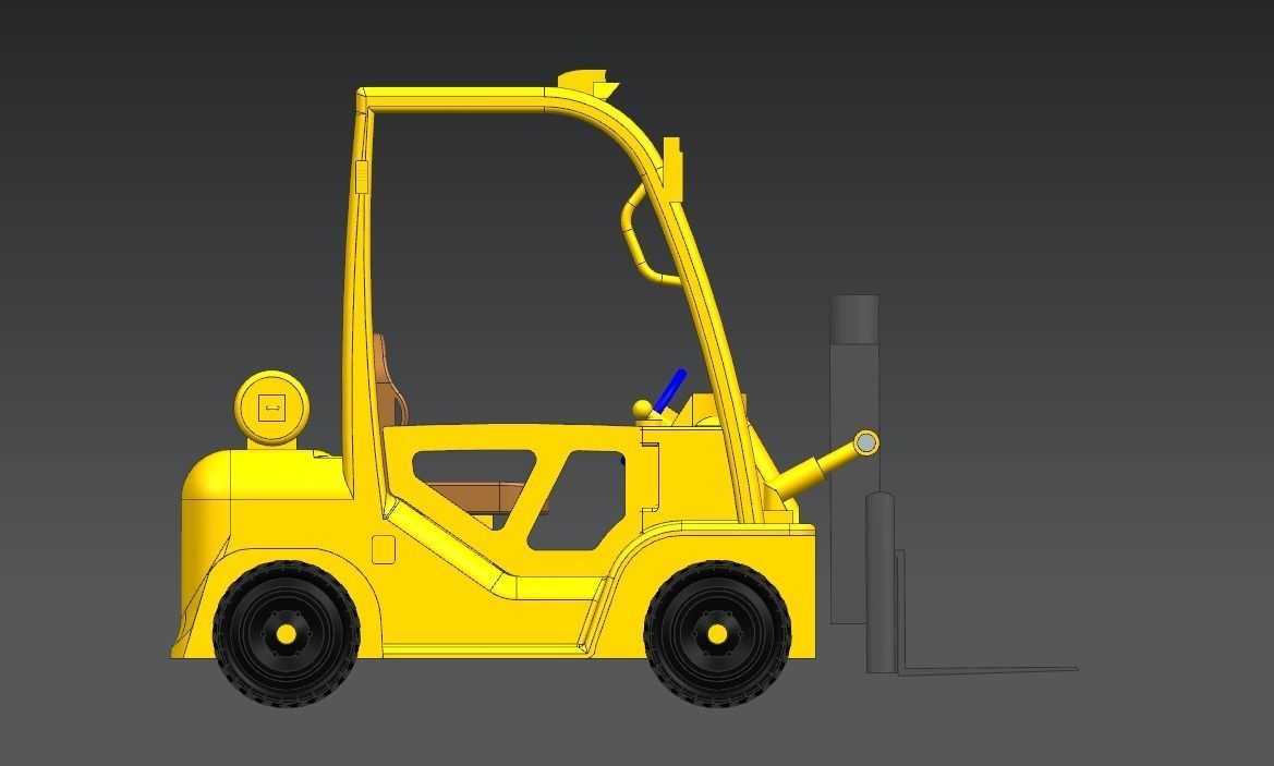 Forklift Assembly 3D print model_3