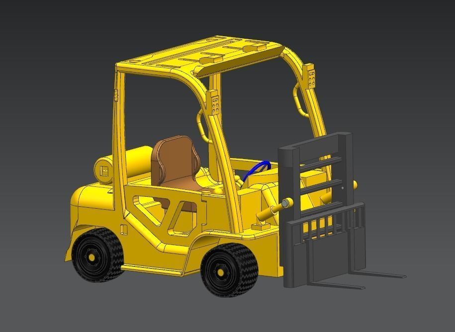 Forklift Assembly 3D print model_2