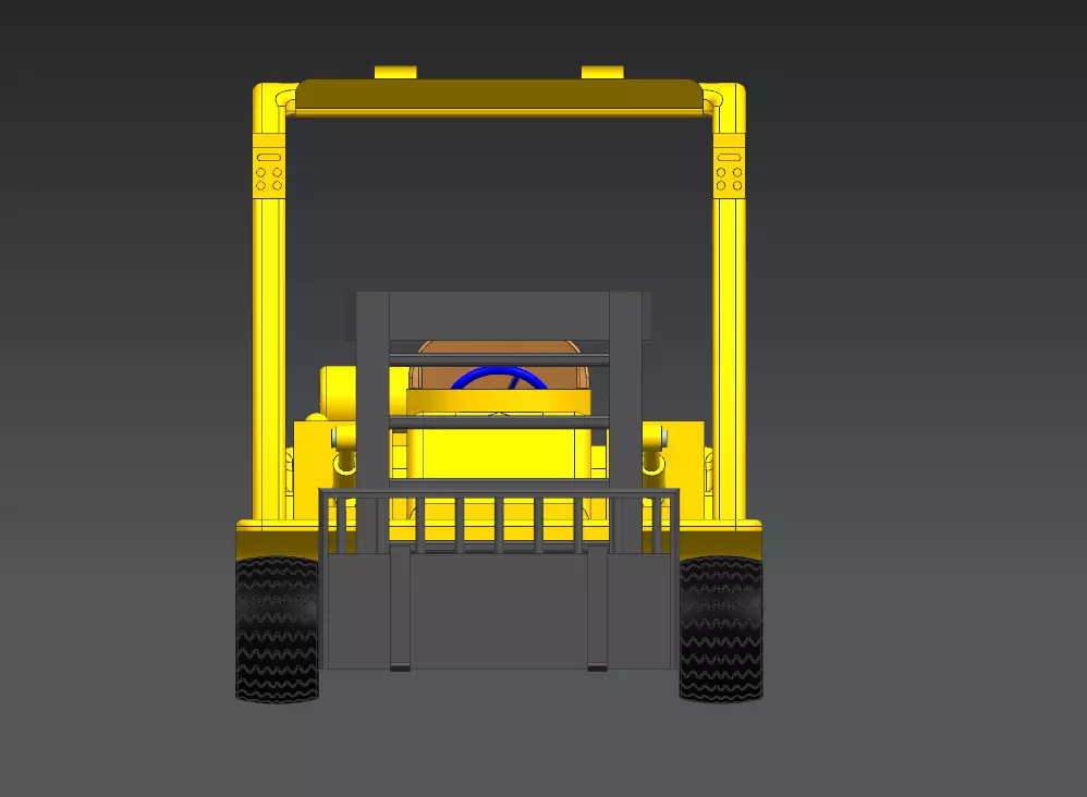 Forklift Assembly 3D print model_0