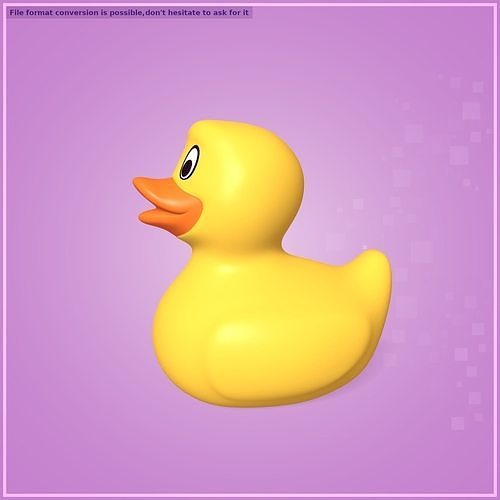 Cartoon Duck Low-poly 3D model