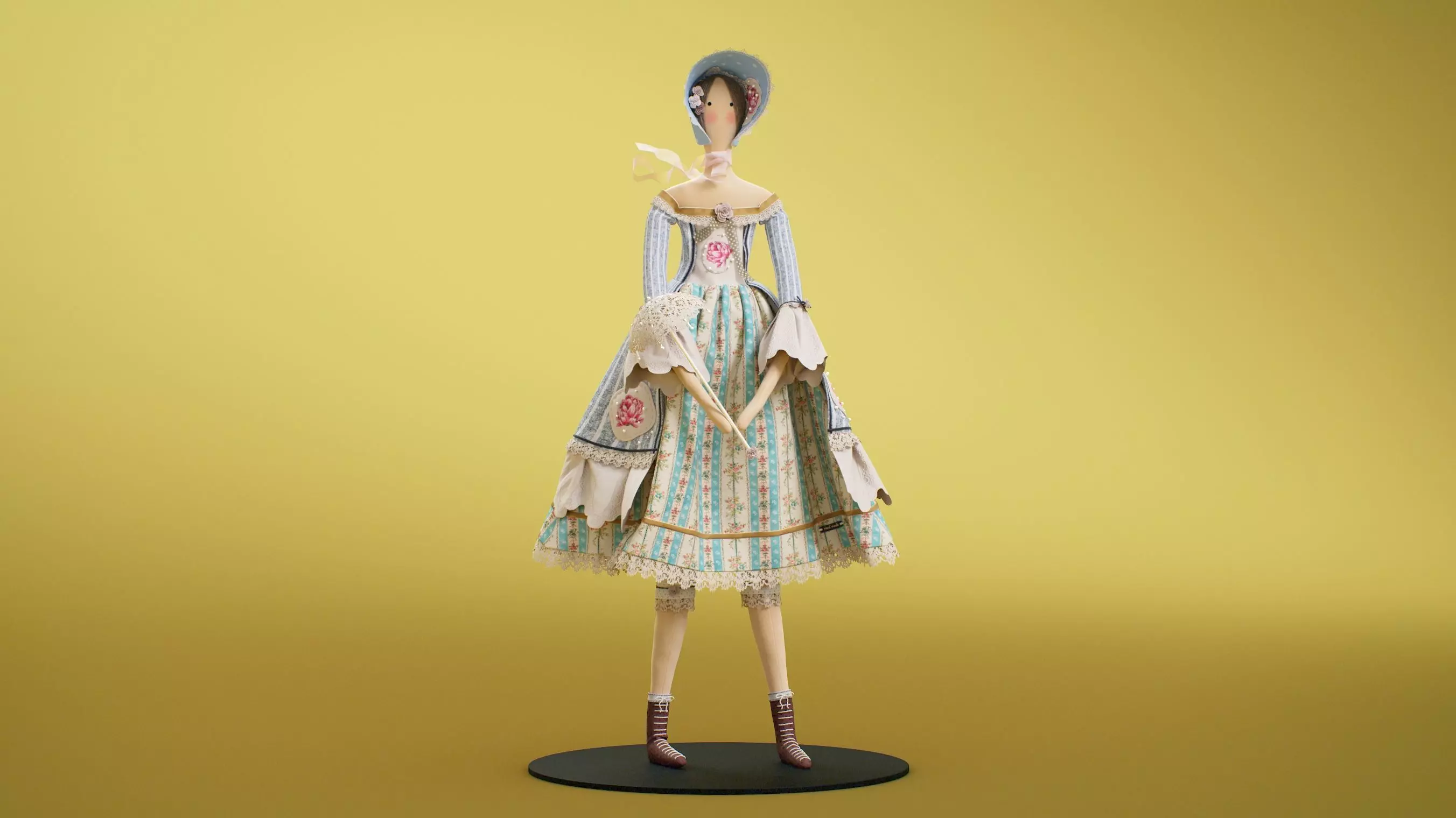 Tilda Doll 04 3D model_0