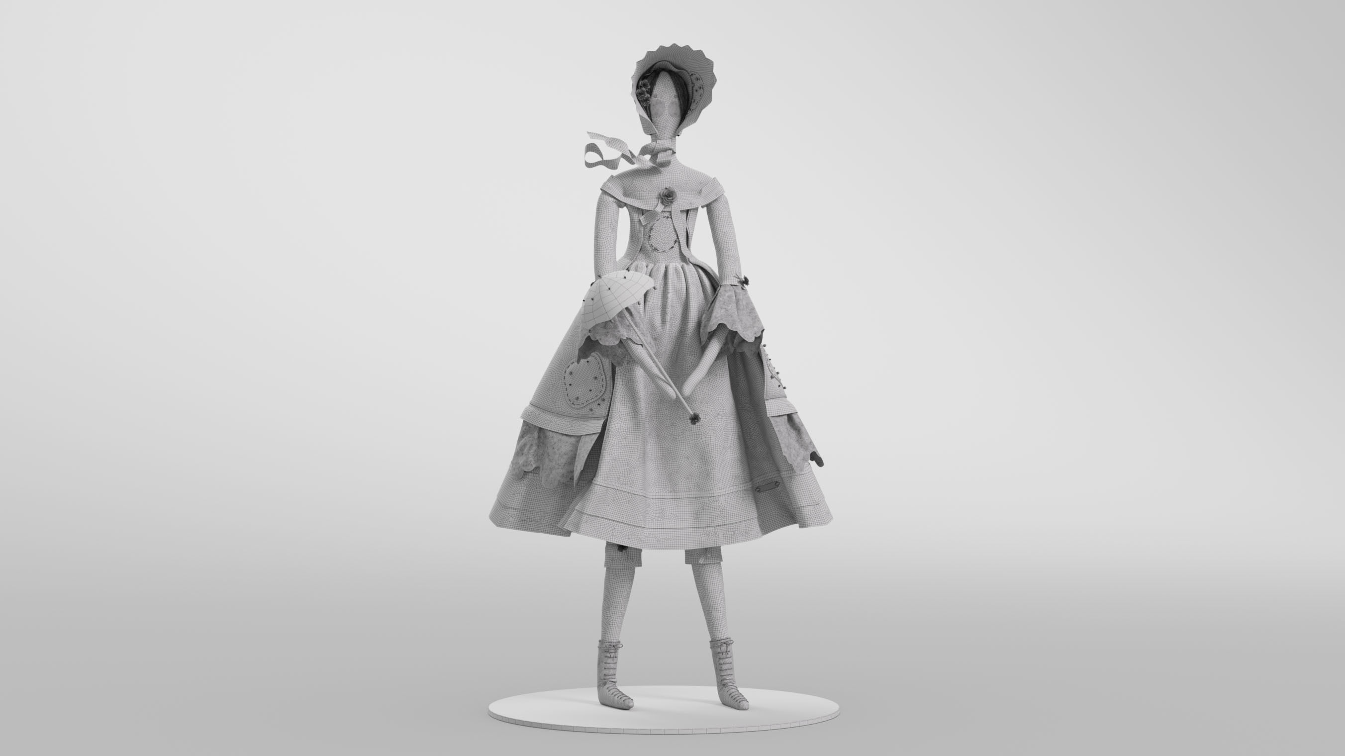 Tilda Doll 04 3D model_1