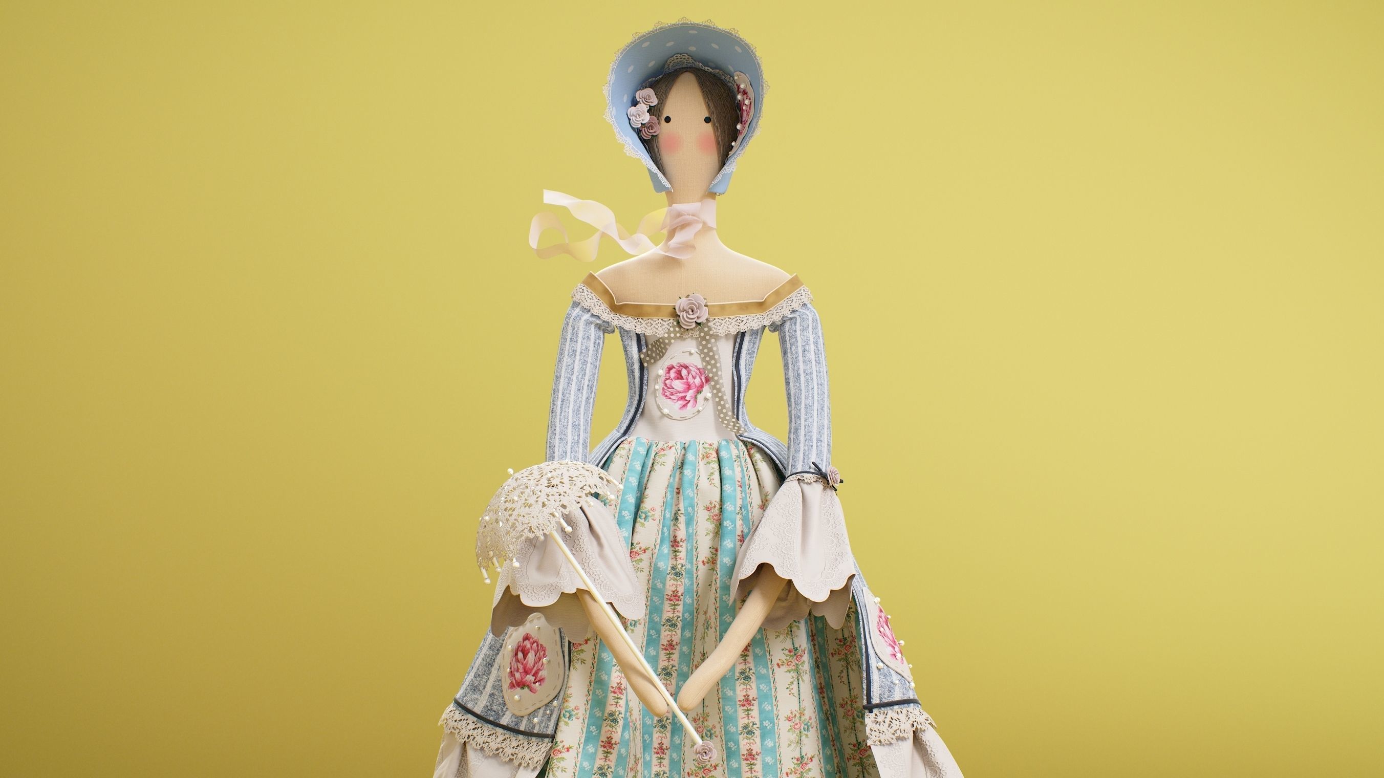 Tilda Doll 04 3D model_2