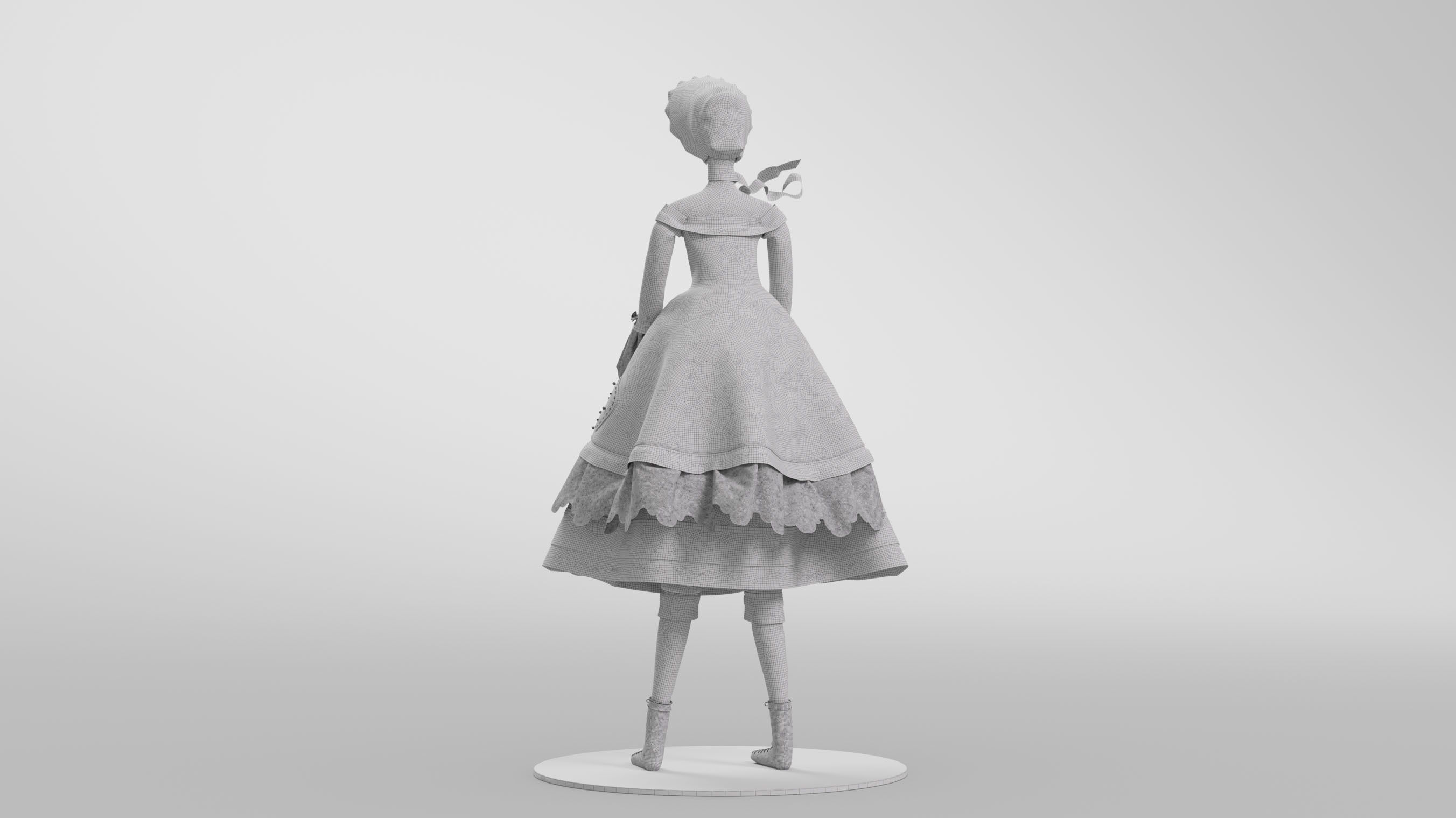 Tilda Doll 04 3D model_9