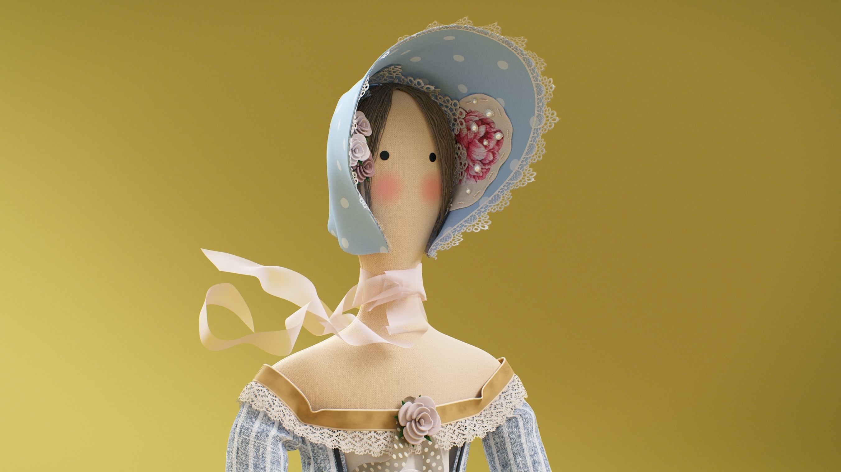 Tilda Doll 04 3D model_14