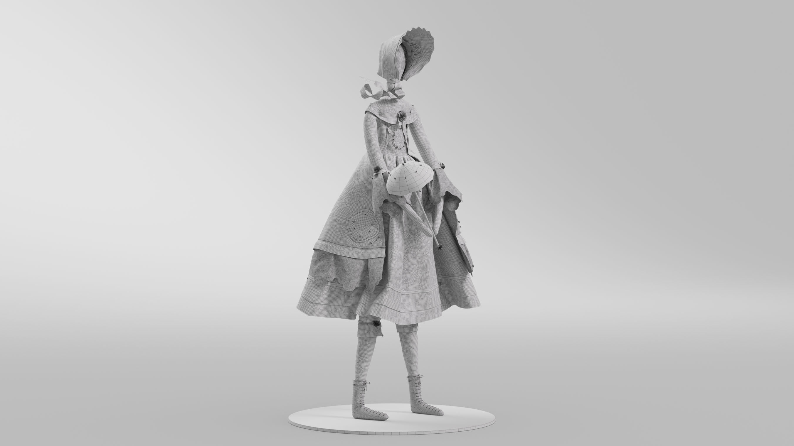 Tilda Doll 04 3D model_5
