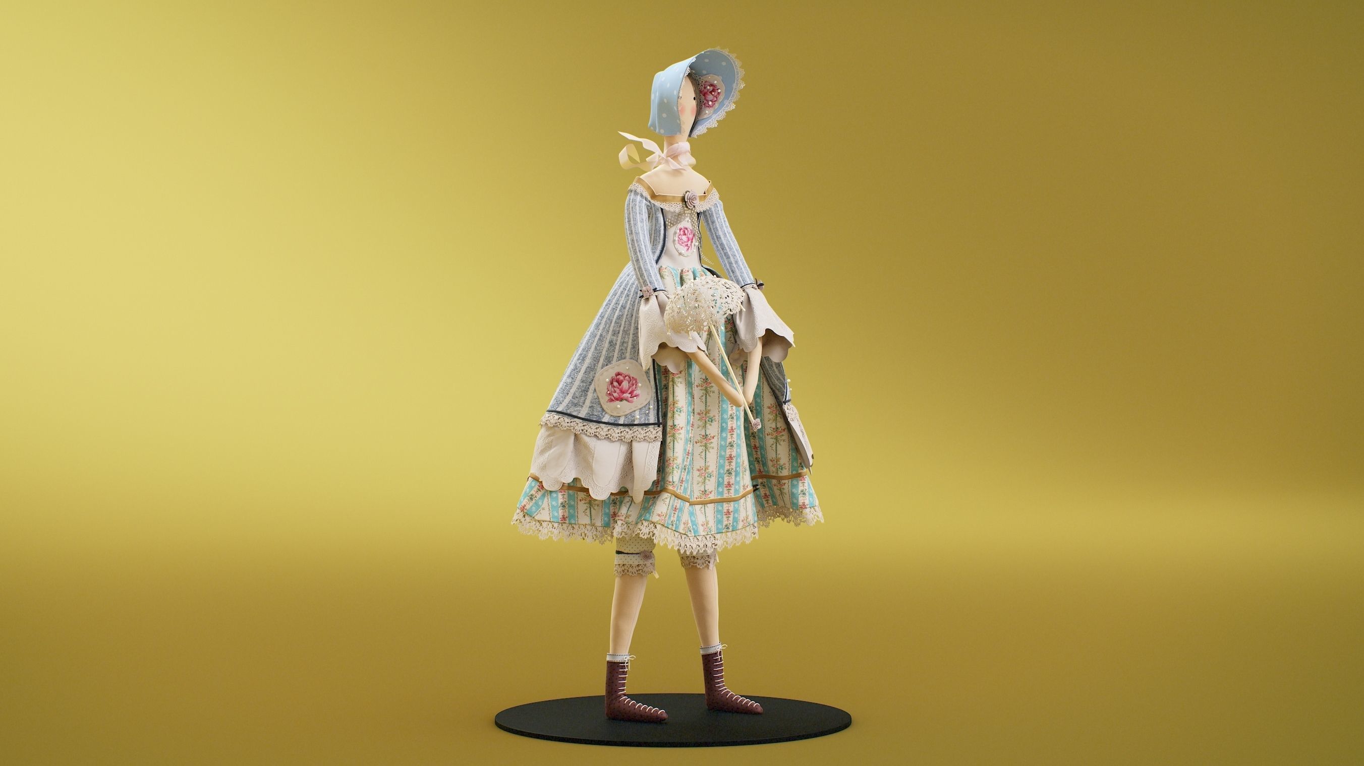 Tilda Doll 04 3D model_4