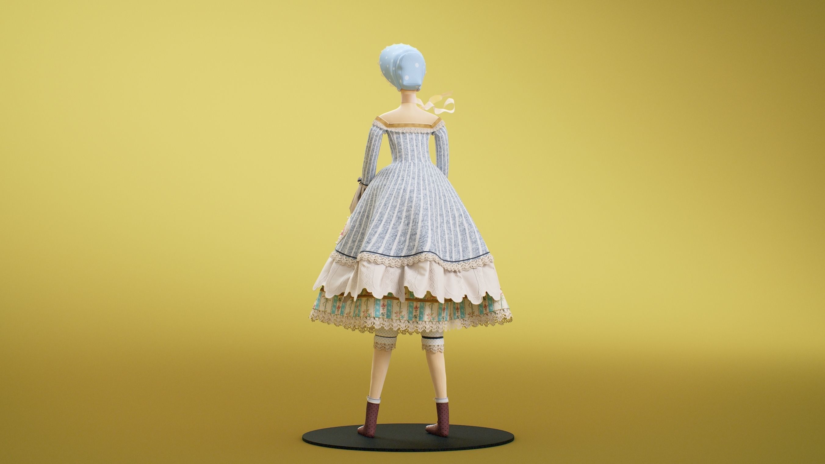 Tilda Doll 04 3D model_8