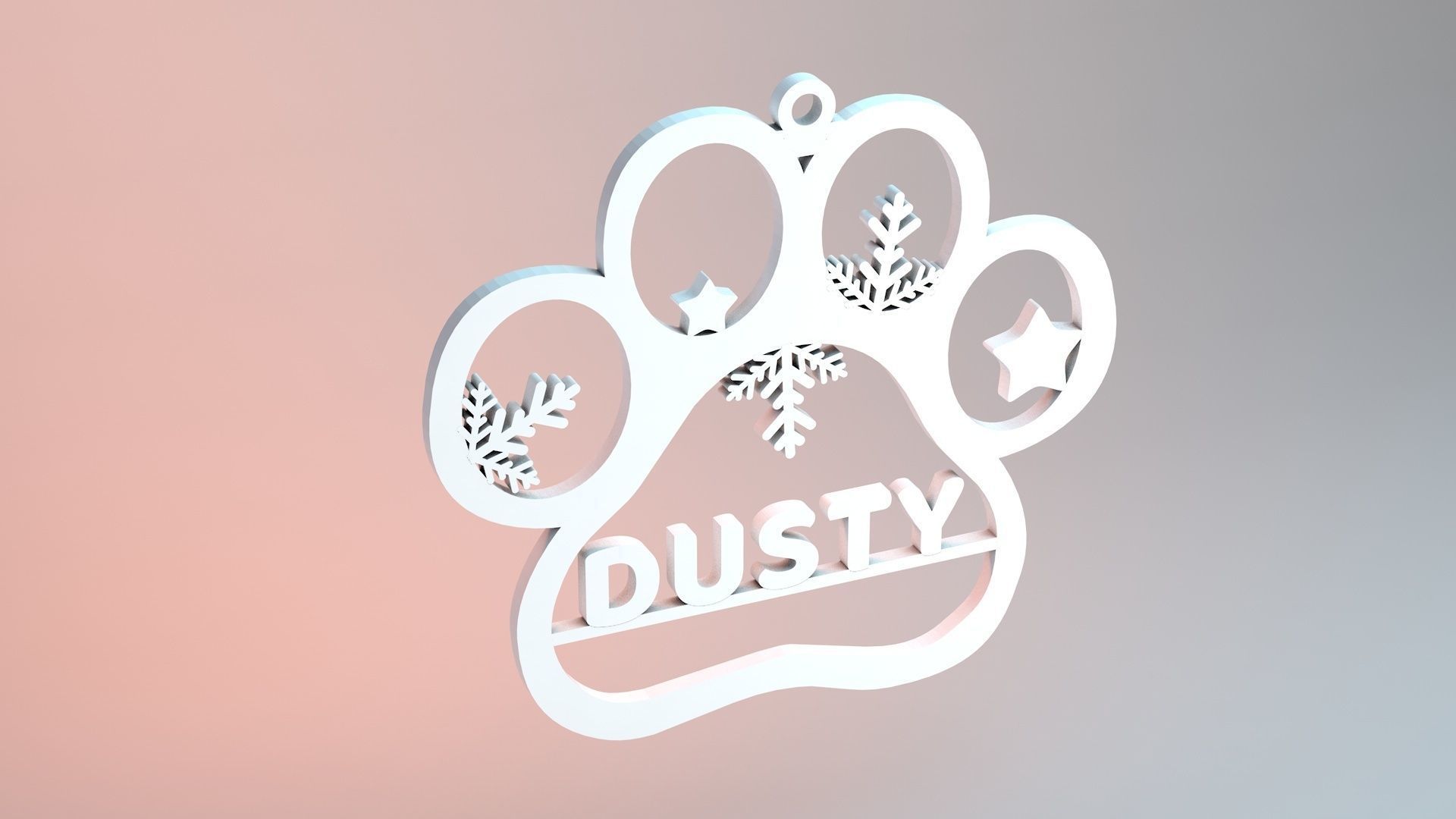 Pet Christmas Ornament 3D print 3D print model_3