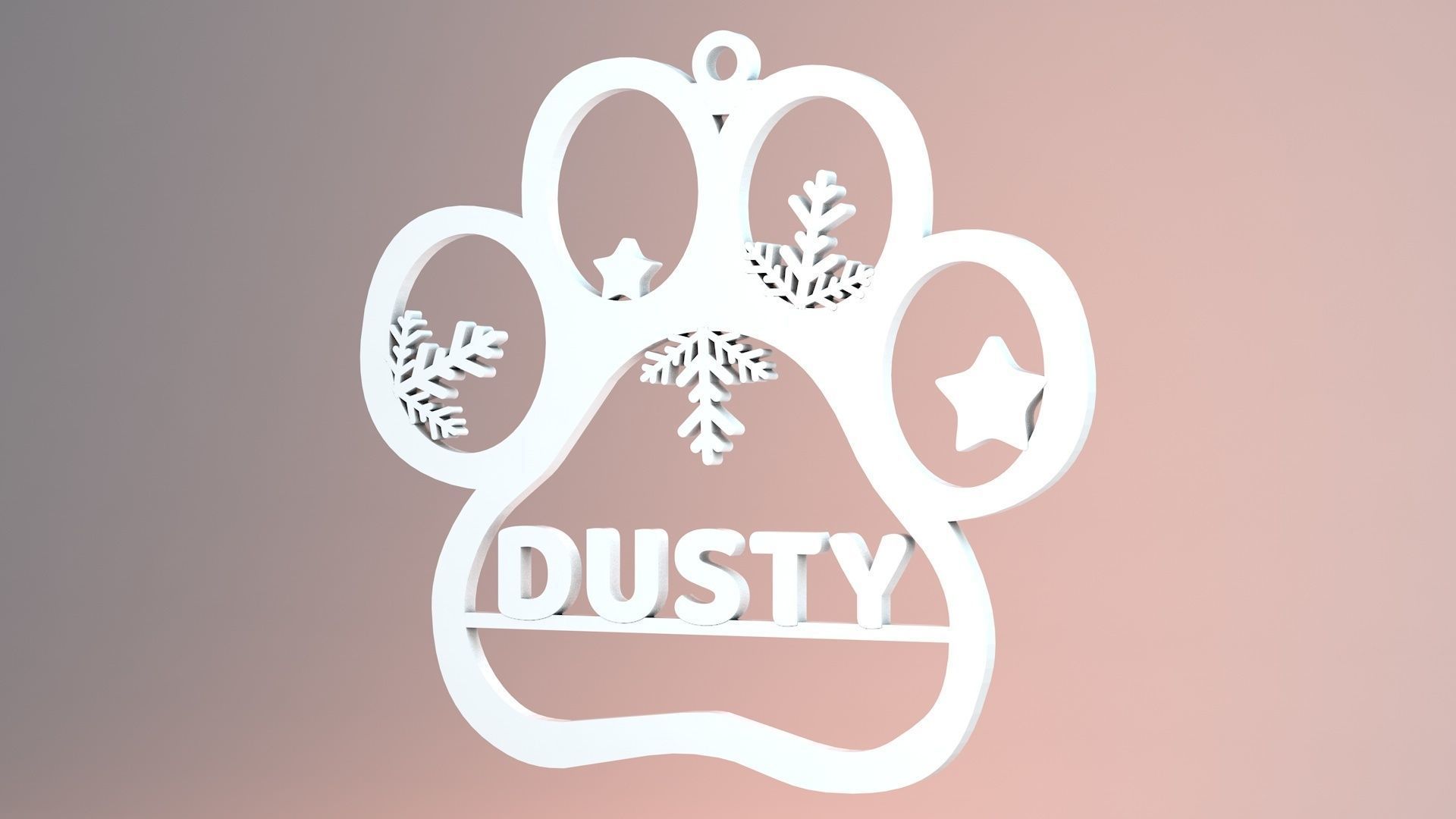 Pet Christmas Ornament 3D print 3D print model_2