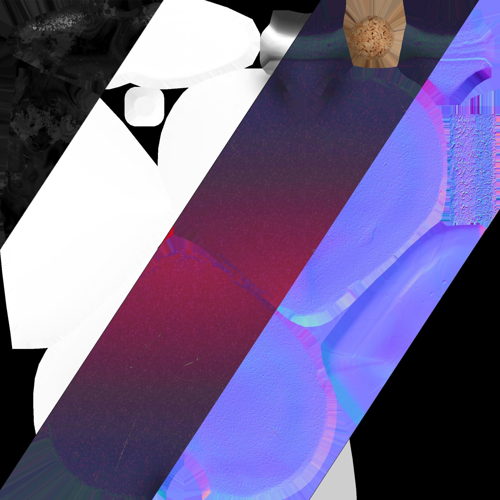 Health Potion Bottle Set  Low-poly 3D model_29