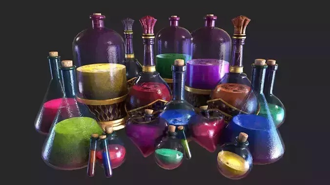 Health Potion Bottle Set 