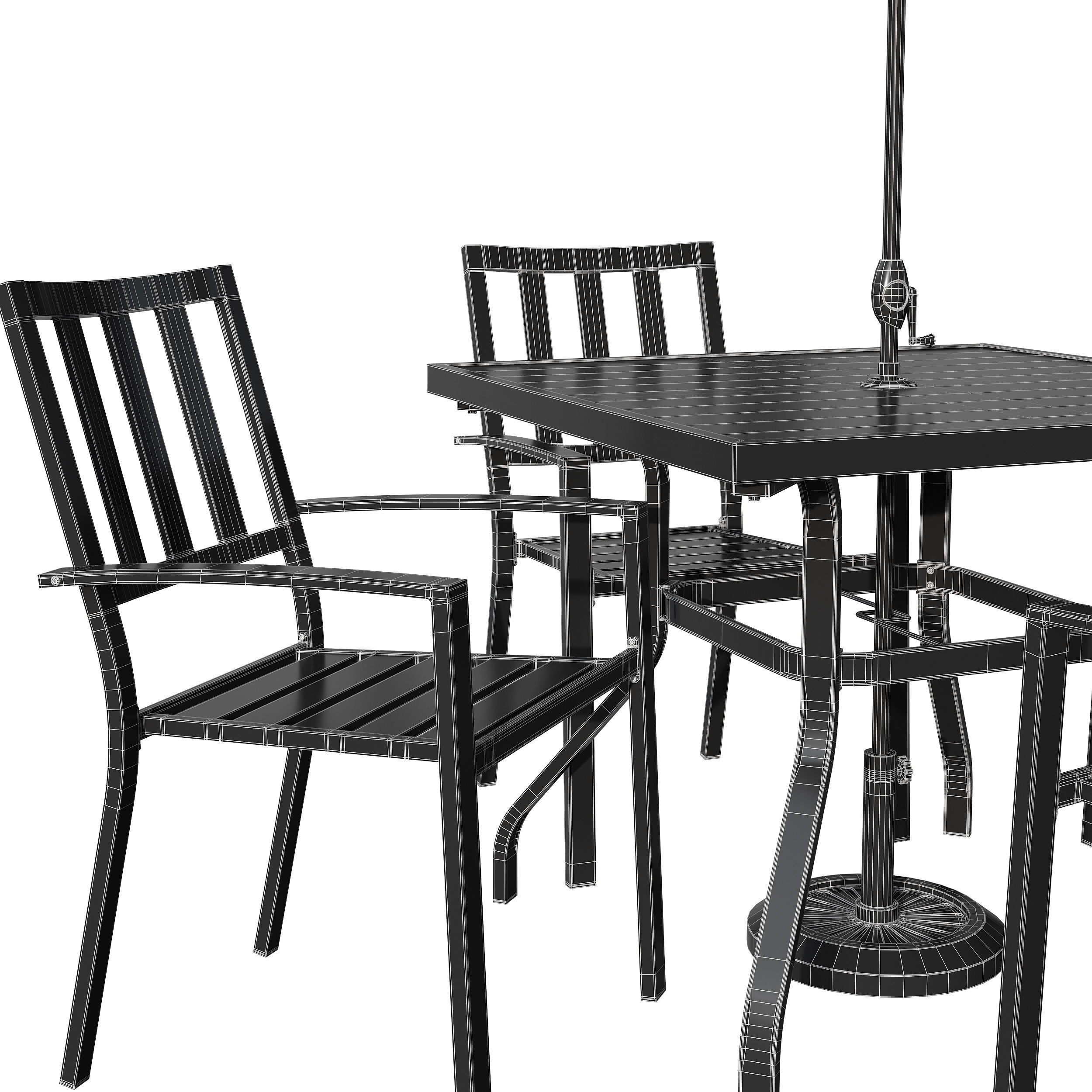 Castanon Rectangular Dining Set 3D model_10