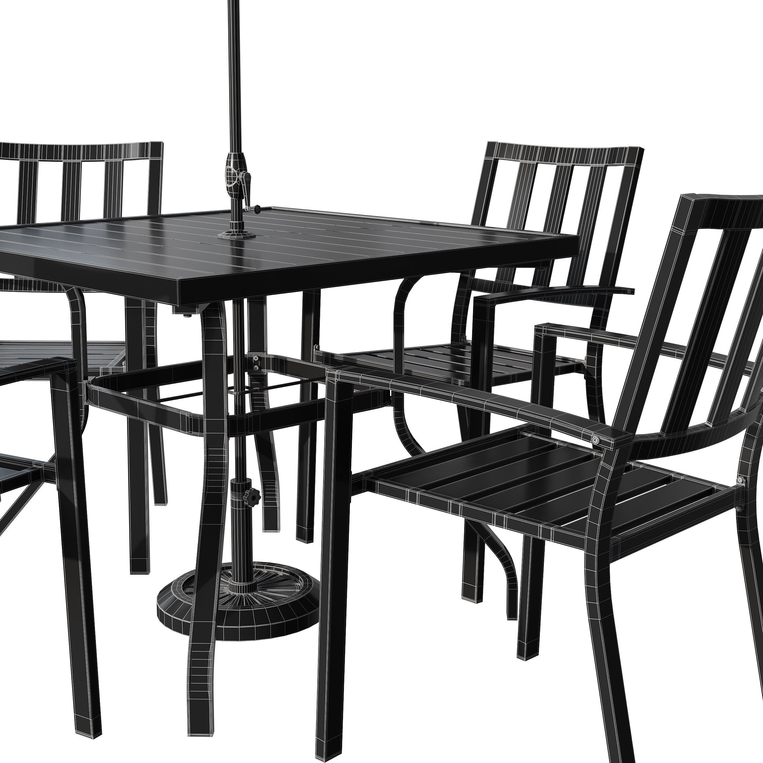 Castanon Rectangular Dining Set 3D model_8