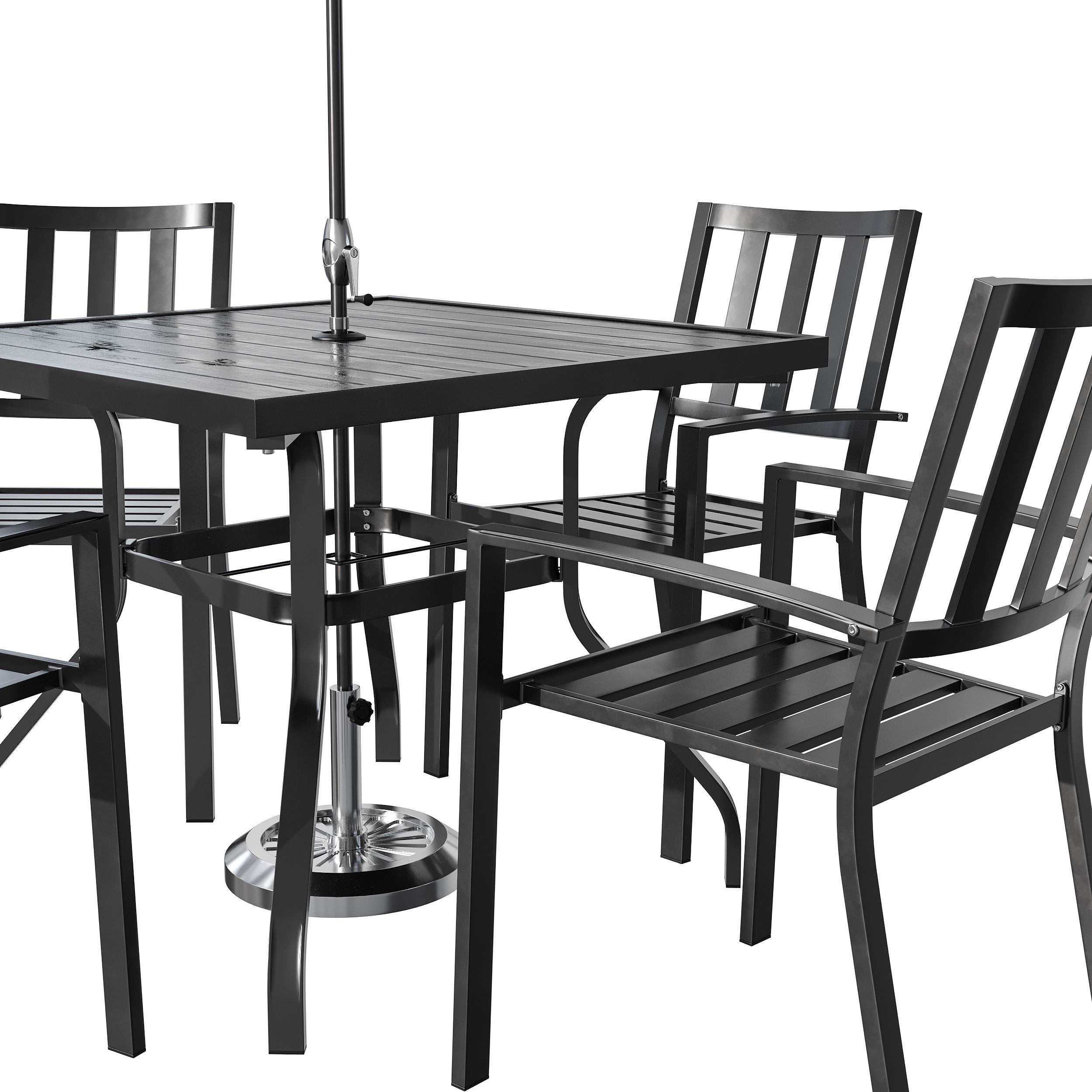 Castanon Rectangular Dining Set 3D model_3