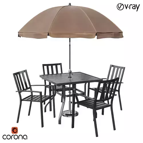 Castanon Rectangular Dining Set 3D model