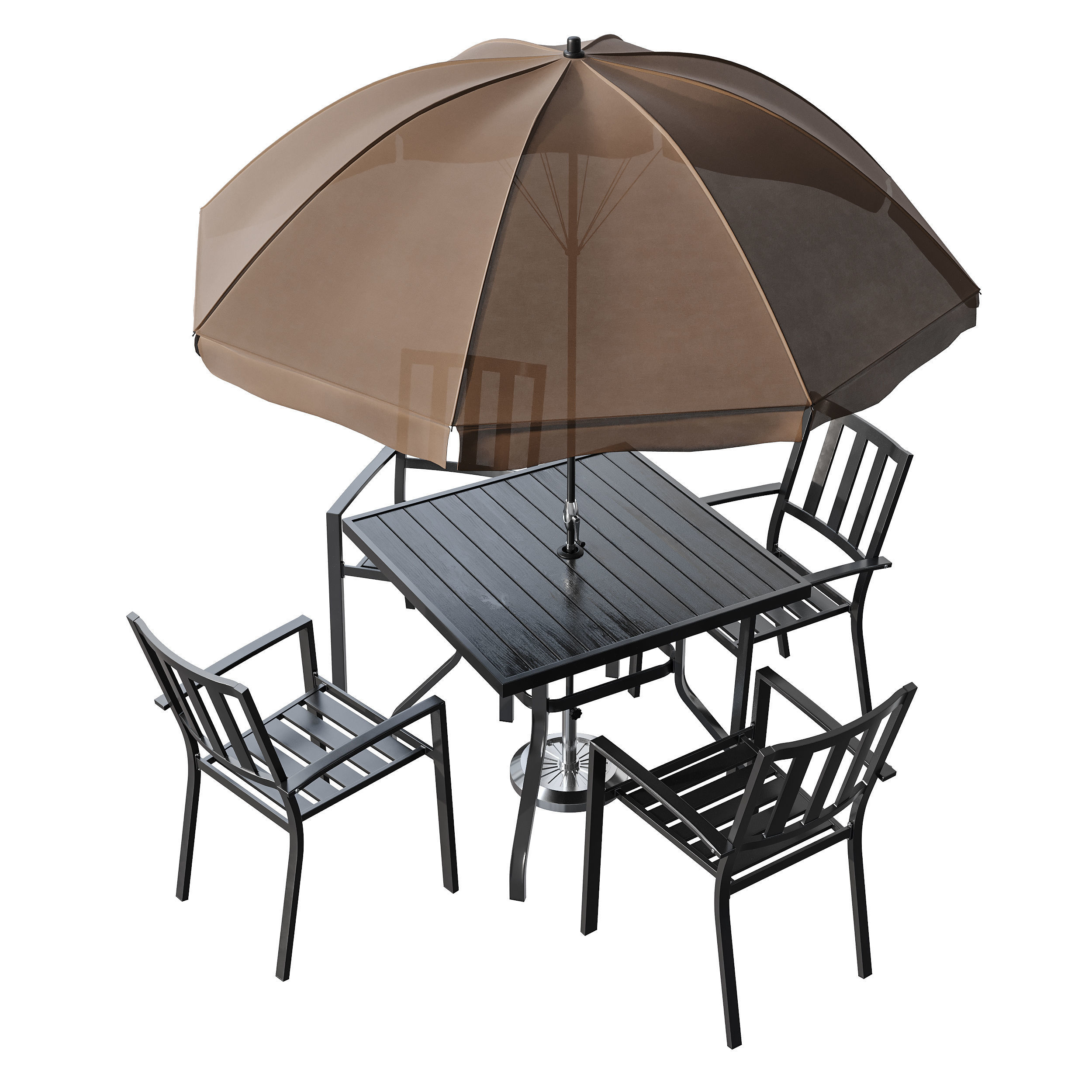 Castanon Rectangular Dining Set 3D model_4