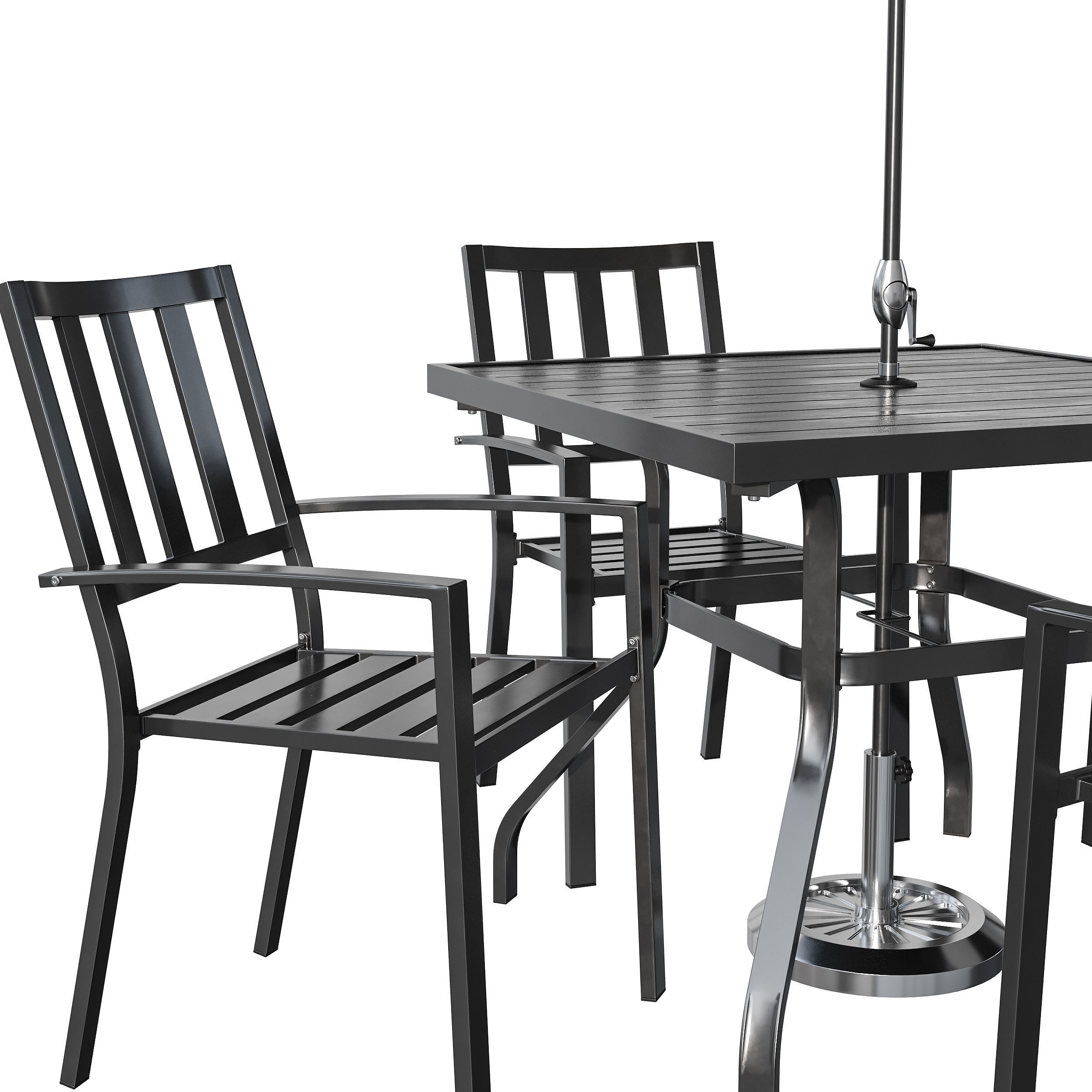 Castanon Rectangular Dining Set 3D model_5