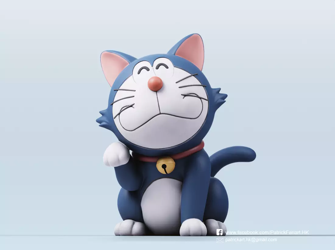 Doraemon Lucky Cat Free 3D print model