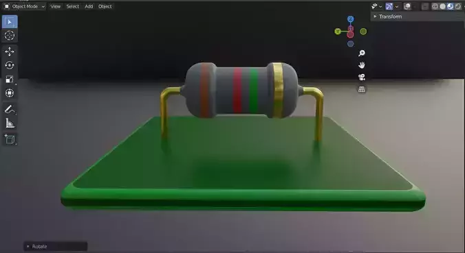 Resistor capacitor 3D print model
