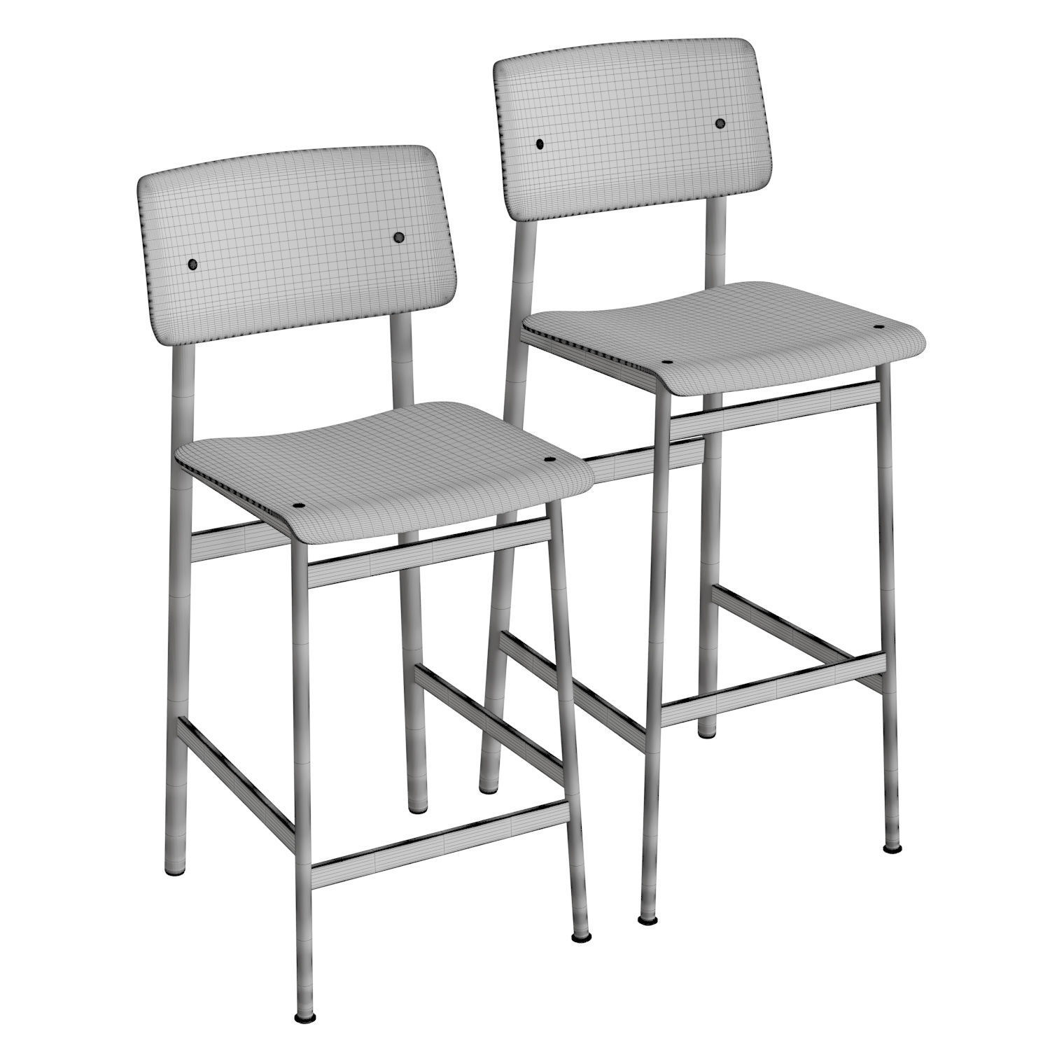 Loft Bar Stool 3D model_4