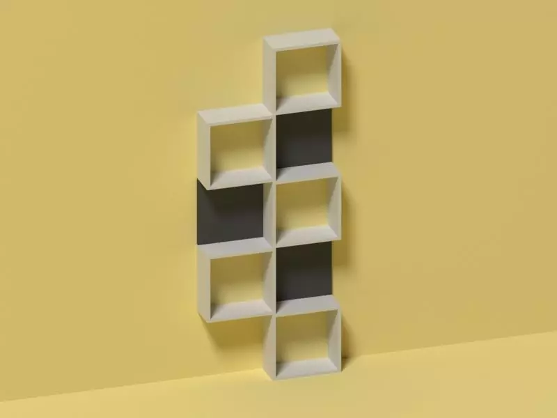 3d model of the shelf Low-poly 3D model_0