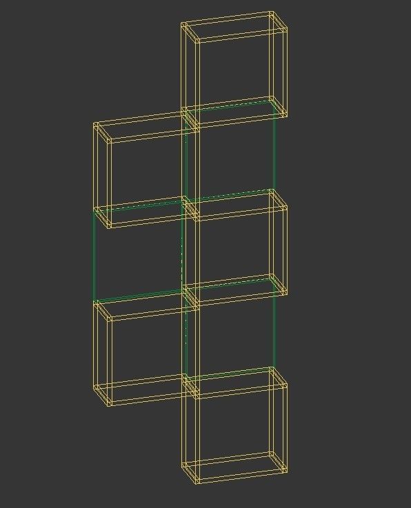 3d model of the shelf Low-poly 3D model_1