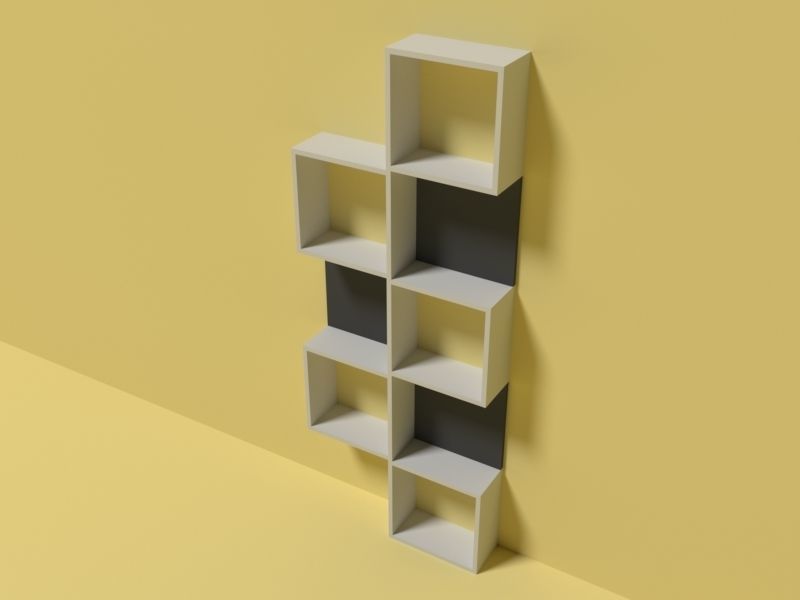 3d model of the shelf Low-poly 3D model_4