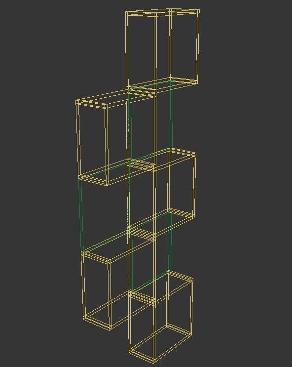 3d model of the shelf Low-poly 3D model_7