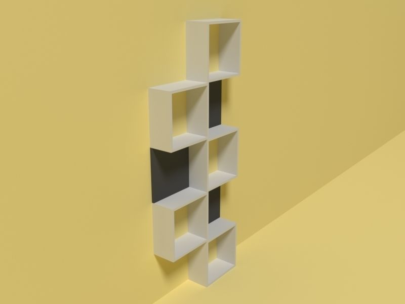 3d model of the shelf Low-poly 3D model_6