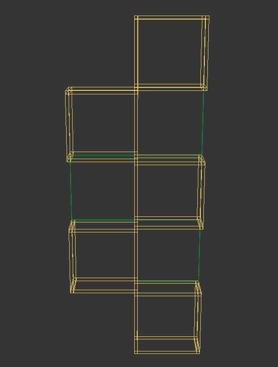 3d model of the shelf Low-poly 3D model_3