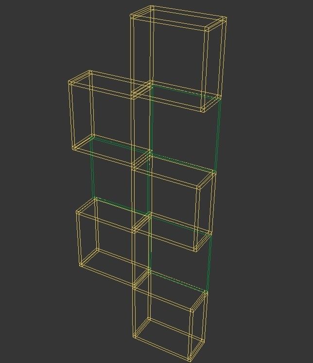 3d model of the shelf Low-poly 3D model_5