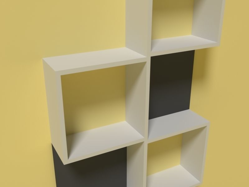 3d model of the shelf Low-poly 3D model_8