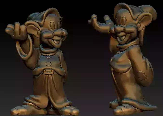 Dopey  7 dwarfs 3D print model
