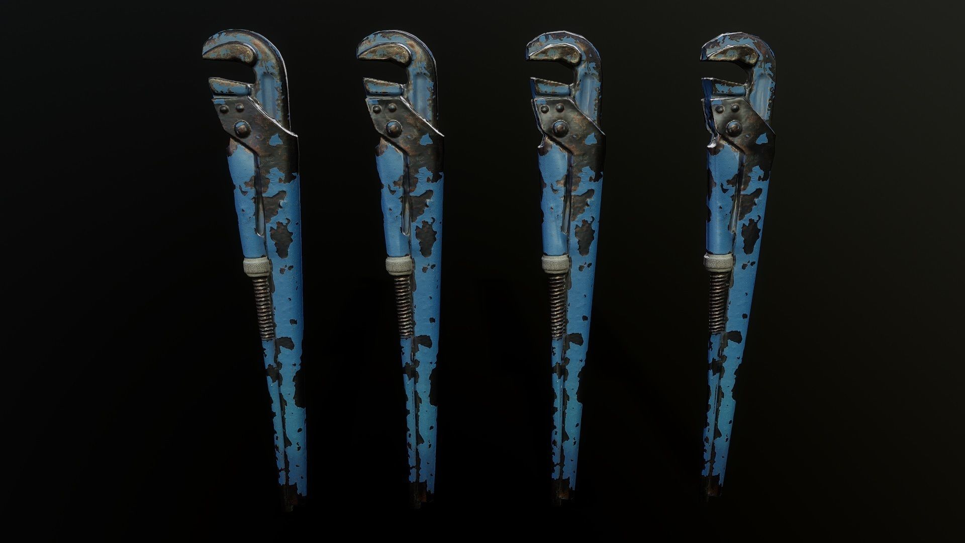 3D Scan Gas Wrench made in USSR Low-poly 3D model_4