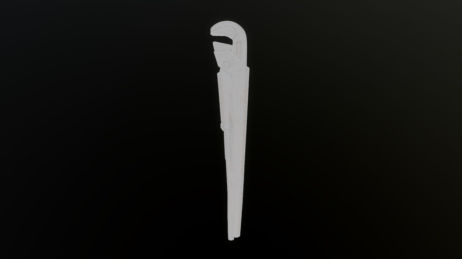 3D Scan Gas Wrench made in USSR Low-poly 3D model_3