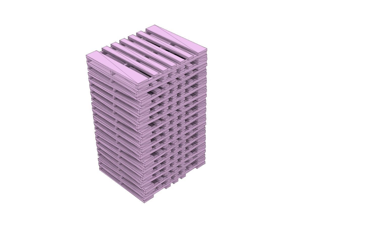 CARGO-0023 Pallet and Crate set H0-scale 23 items 3D print model_16
