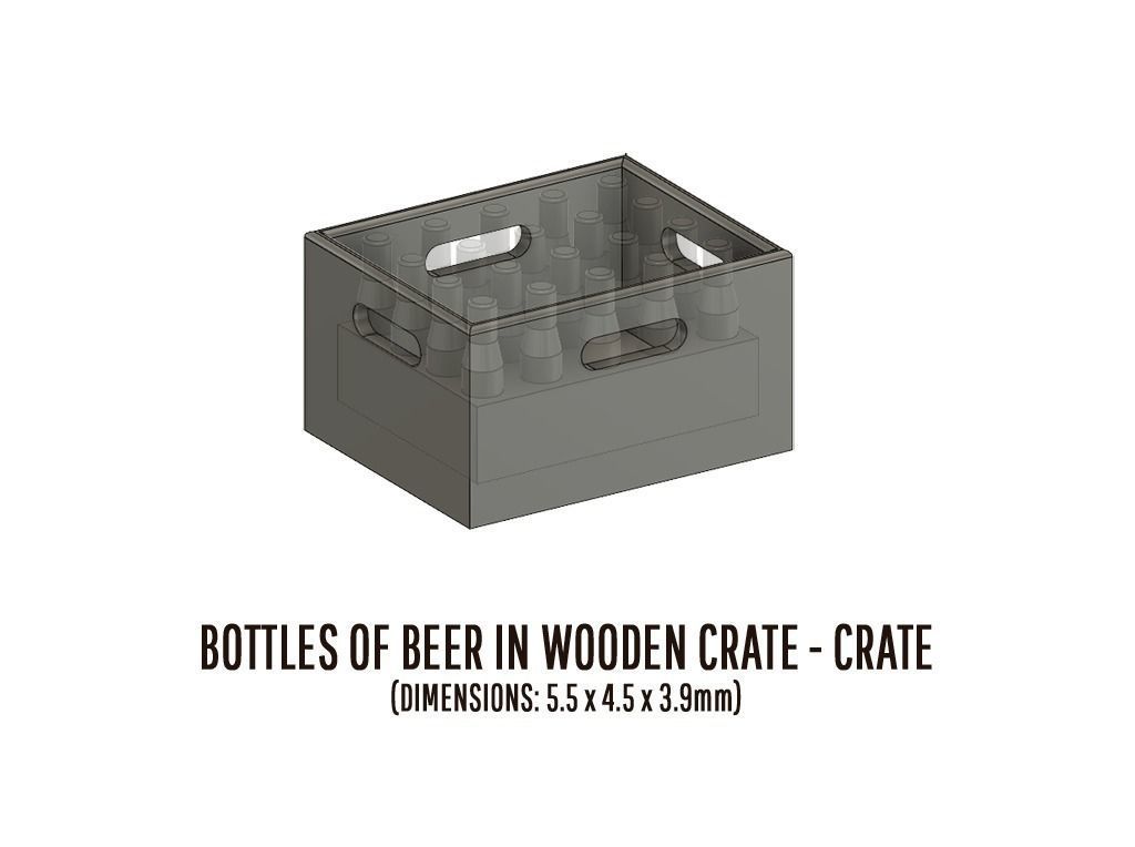 CARGO-0023 Pallet and Crate set H0-scale 23 items 3D print model_29