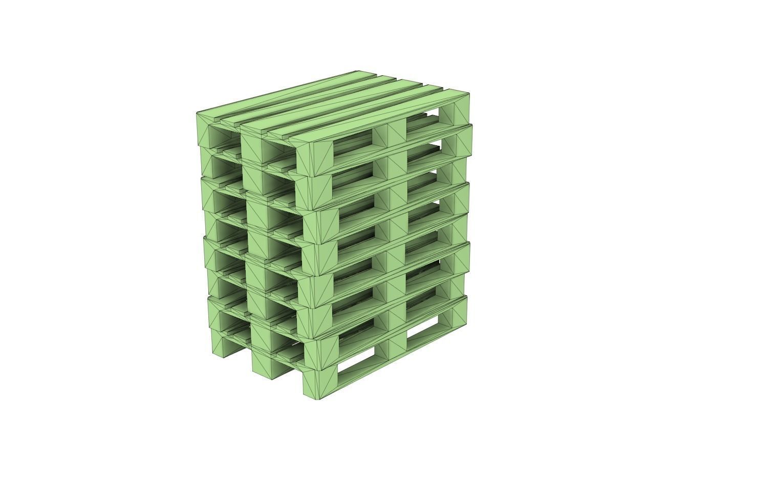 CARGO-0023 Pallet and Crate set H0-scale 23 items 3D print model_9
