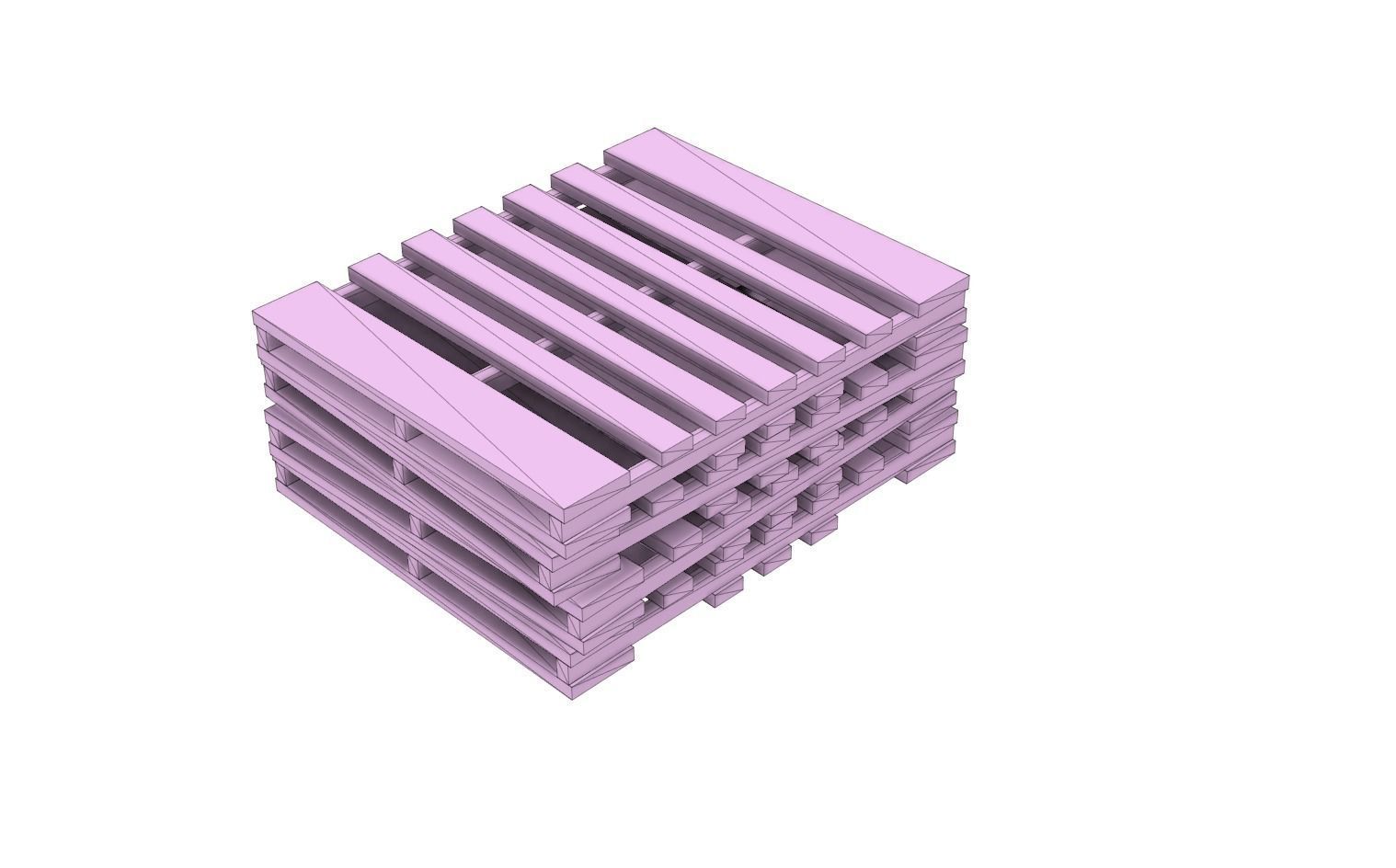 CARGO-0023 Pallet and Crate set H0-scale 23 items 3D print model_18