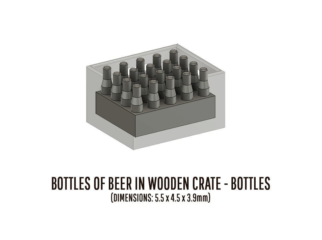CARGO-0023 Pallet and Crate set H0-scale 23 items 3D print model_28